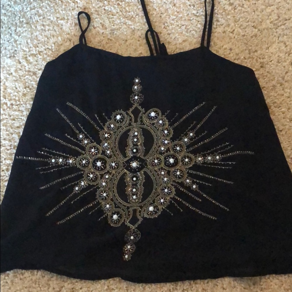 Eye catching black statement blouse